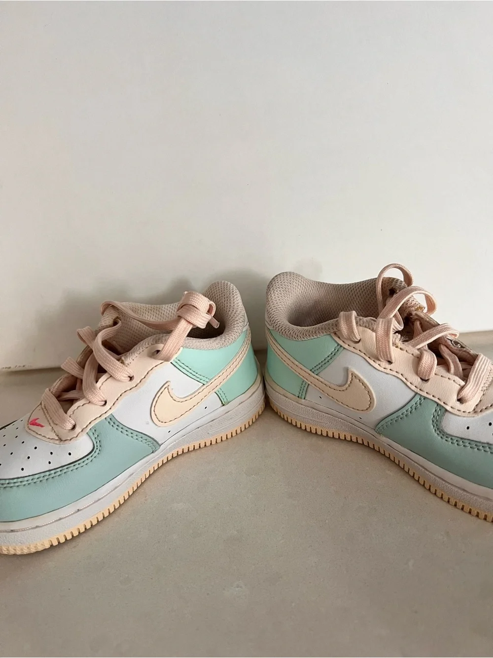 Nike Kids Mint, Pink & Cream Low-Top Sneakers